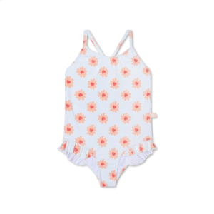Bañador de niña con estampado floral y protección solar UPF50+