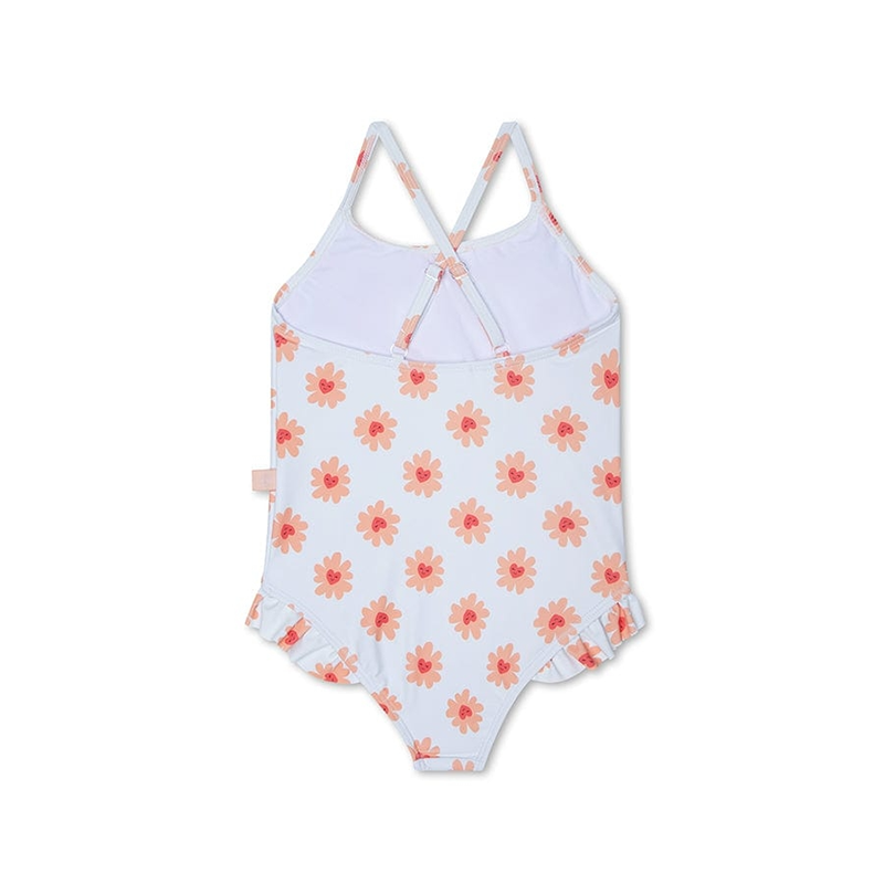 Bañador de niña con estampado floral y protección solar UPF50+