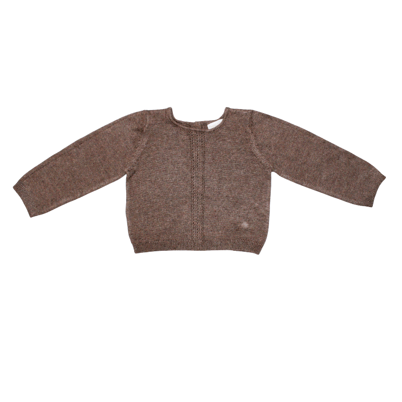 Jersey bebé marrón punto suave otoño invierno Chocolat Baby