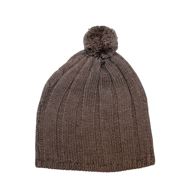 Gorro de lana con borla gris Chocolat Baby